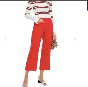 New Womens maje pamier rouge red high rise red Jean's size 40 (f)